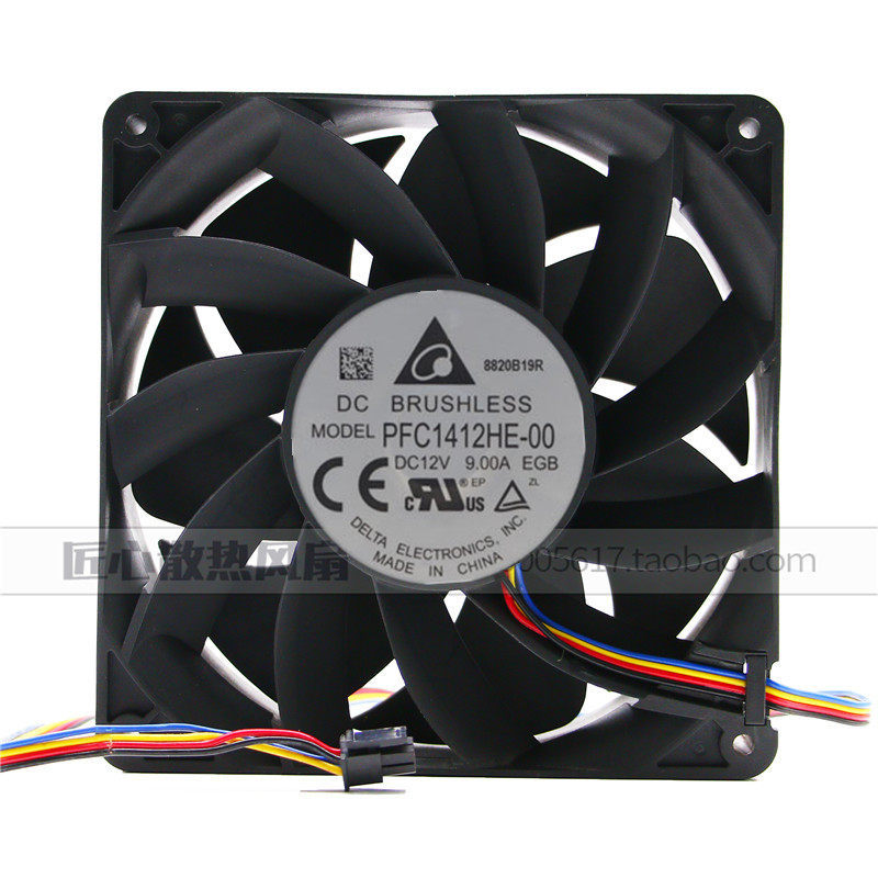 [หม้อน้ําขายร้อน] Delta Server Fan PFC1412HE-00 12v 9.00A 14038 14CM E10 พัดลมรุนแรง