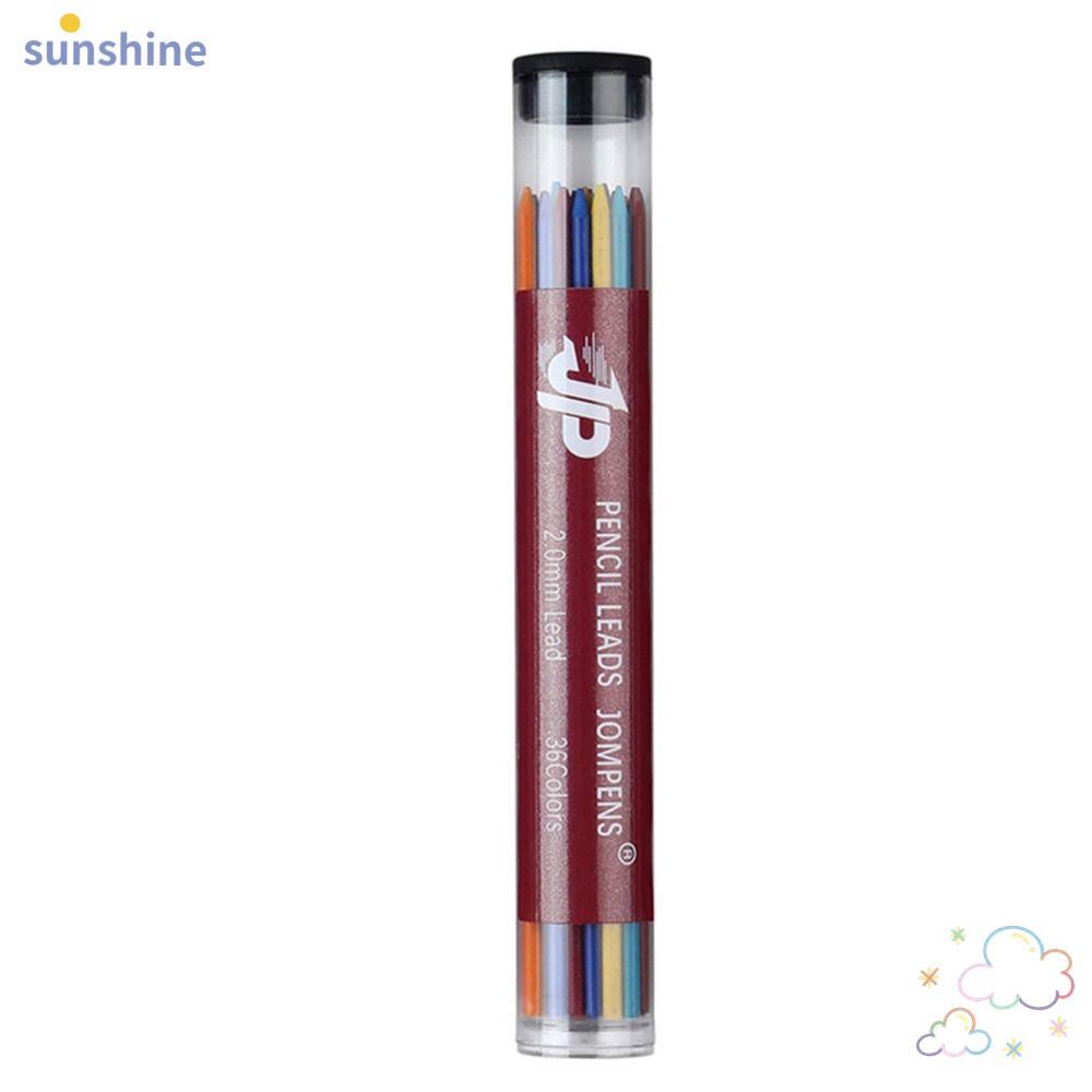 SSUNSHINE ไส้ดินสอแบบเติม,สี 2B ไส้ดินสอกด,Professionalขนาดใหญ่ความจุ 2.0 มม.Art Sketch Drawing Supplies Propellingดินสอเปลี่ยนไส้