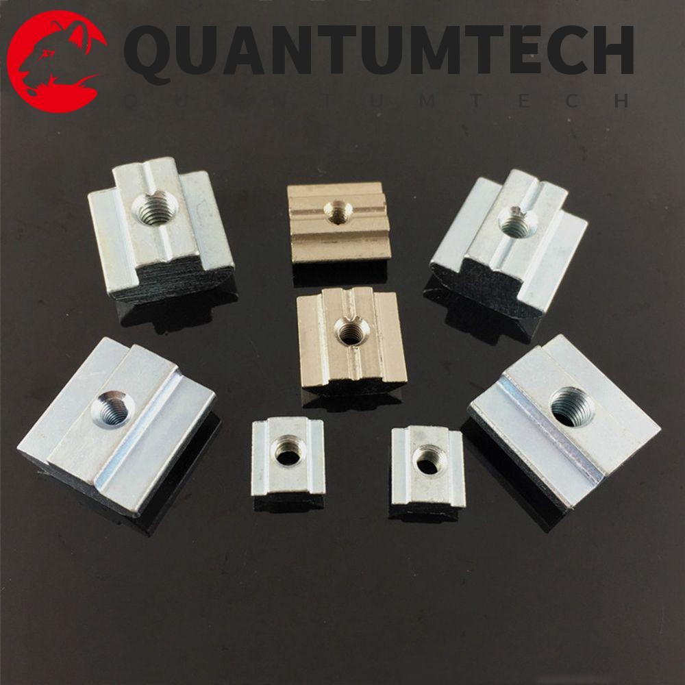 QUANTUMTECH Hammer Nut 20PCS อลูมิเนียมโปรไฟล์ Square T-Track เลื่อน T Slot Nut