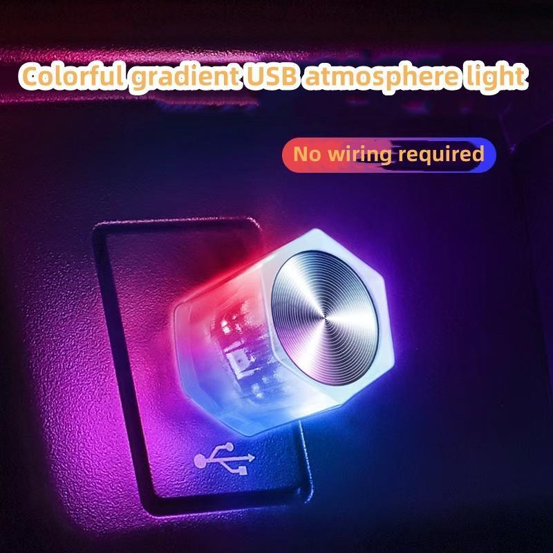 AA01HOME ไฟบรรยากาศรถยนต์, ขับเคลื่อนโดย USB, ไม่มี   สายไฟ, ไฟ LED ระบายอากาศภายในรถยนต์,   ตกแต่งดัดแปลงไร้สาย, ไฟกลาง