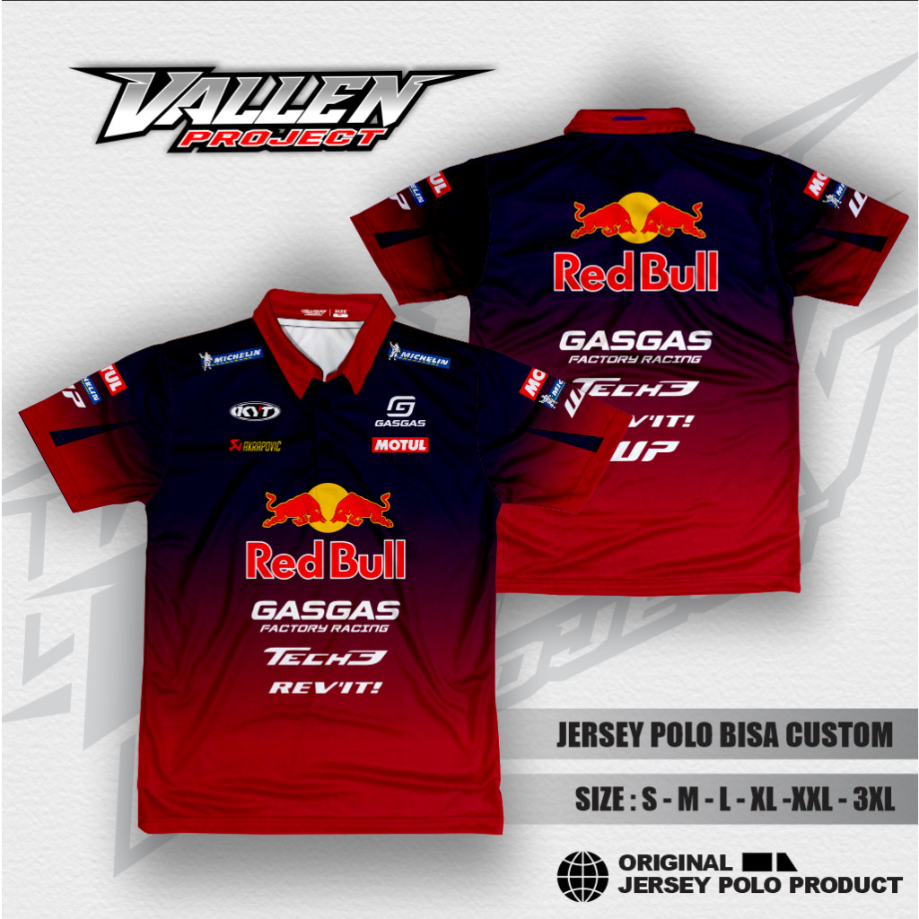Ktm Gascas Tech3 Moto Gp Buttoned Polo Jersey / Ktm Gas Racing Team Wangky Shirt / Pedro Acosta Team