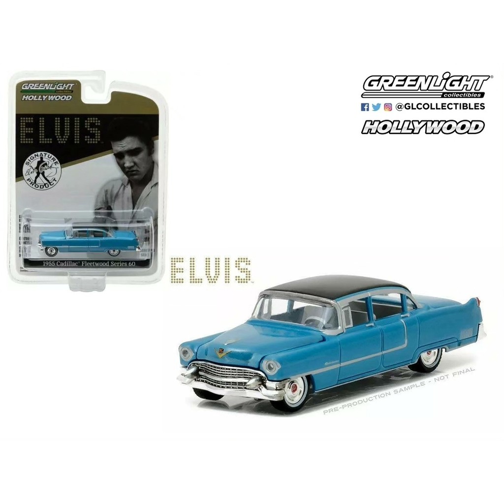 GreenLight GreenLight 1: 64 1955 Cadillac Fleetwood Series Cadillac Fleetwood Fleetwood 60 "Blue Cad