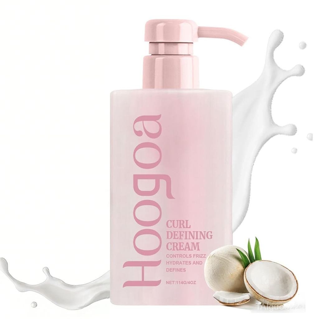 Curl Defining Cream, Long-lasting Hairstyle Curl Cream for Curly Hair Anti Frizz, Moisturizing, Smoo