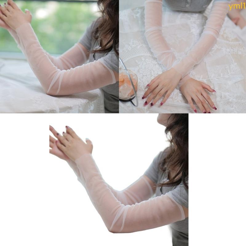 Breathable Sun Protective Sleeves Blocking Nylon Arm Covers Cooling Arm Sleeves