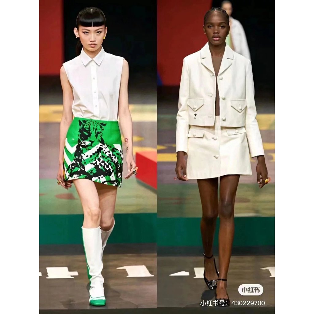 Dior Print Leopard Print Early Spring Skirt New Style Green Half 2022 dior
