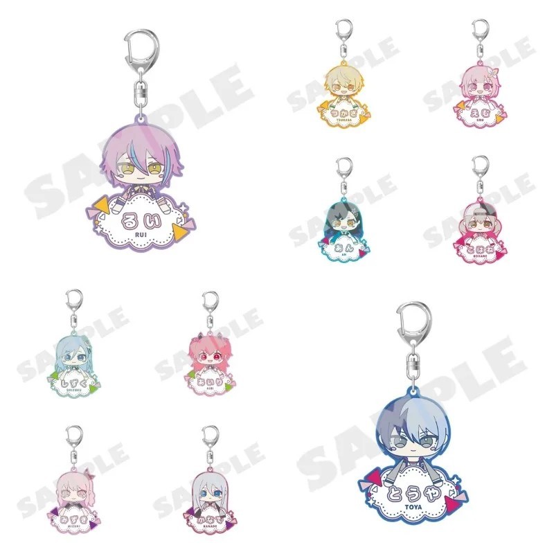 Project Sekai PJSK อะคริลิค Chibi Kamishiro Rui Yoisaki Kanade Aoyagi Toya พวงกุญแจของขวัญกระเป๋านักเรียนตกแต่งรุ่น