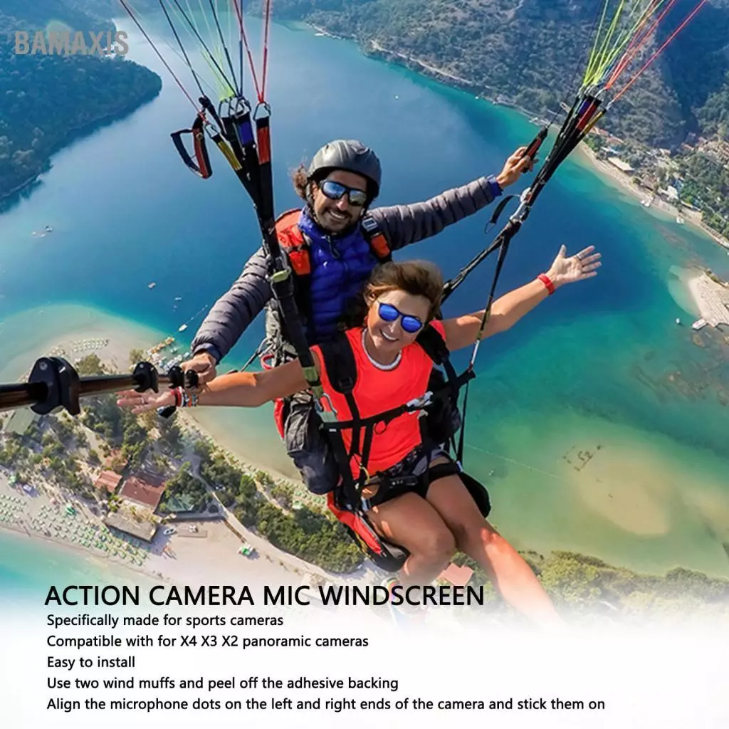 Bamaxis Mic Wind Muff สำหรับ Insta 360 X5 X4 X3 X2 6 ชิ้น thumbnail 5