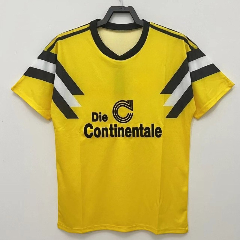 1989 DT Home Yellow Retro เสื้อฟุตบอลแขนสั้น S-XXL