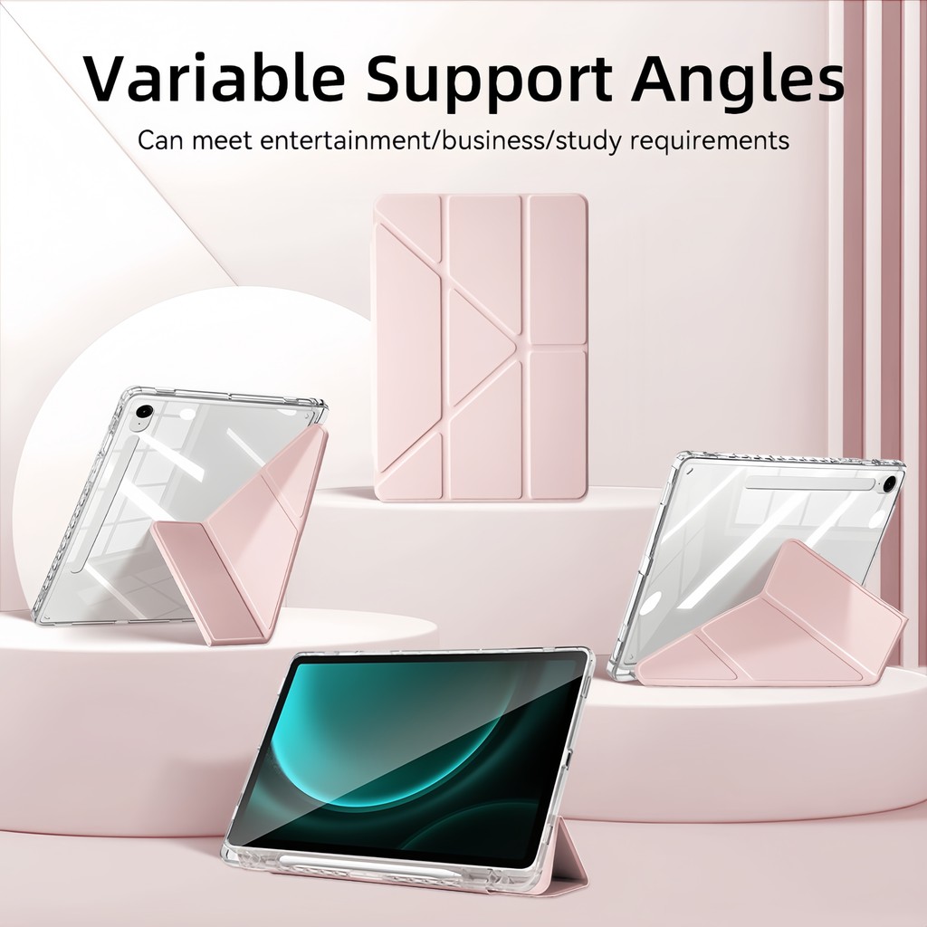 SAMSUNG สําหรับSamsung Galaxy Tab A8 A9 A11 S7 S8 Plus S10 S6 Lite S9 FE PlusปลอกY-พับกรณีอะคริลิคYร