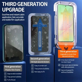 สําหรับ Samsung Galaxy A57 A56 A37 A36 A17 A16 A06 A07 A02 A02S A03 A03S A04 A04S A05 A05S A12 A13 A14 A15 A22 A23 A24 A25 A31 A32 A34 A35 A51 A52 A53 A54 A55 A71 A72 A73 Anti-Spy ความเป็นส่วนตัวฝุ่นฟรีคลิกเดียวติดตั้งคลุมทั้งหมดกระจกนิรภัยป้องกันหน้าจอ