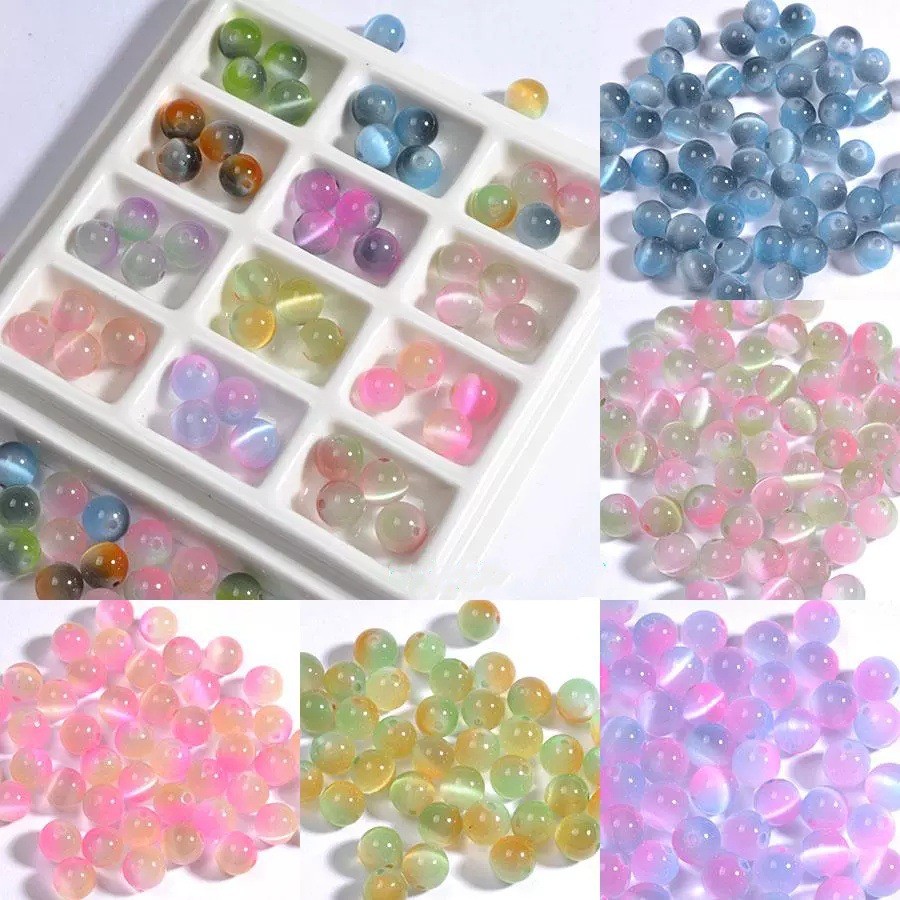 Symphony Opal Round Bead Loose Bracelet Necklace Accessories Material Batch