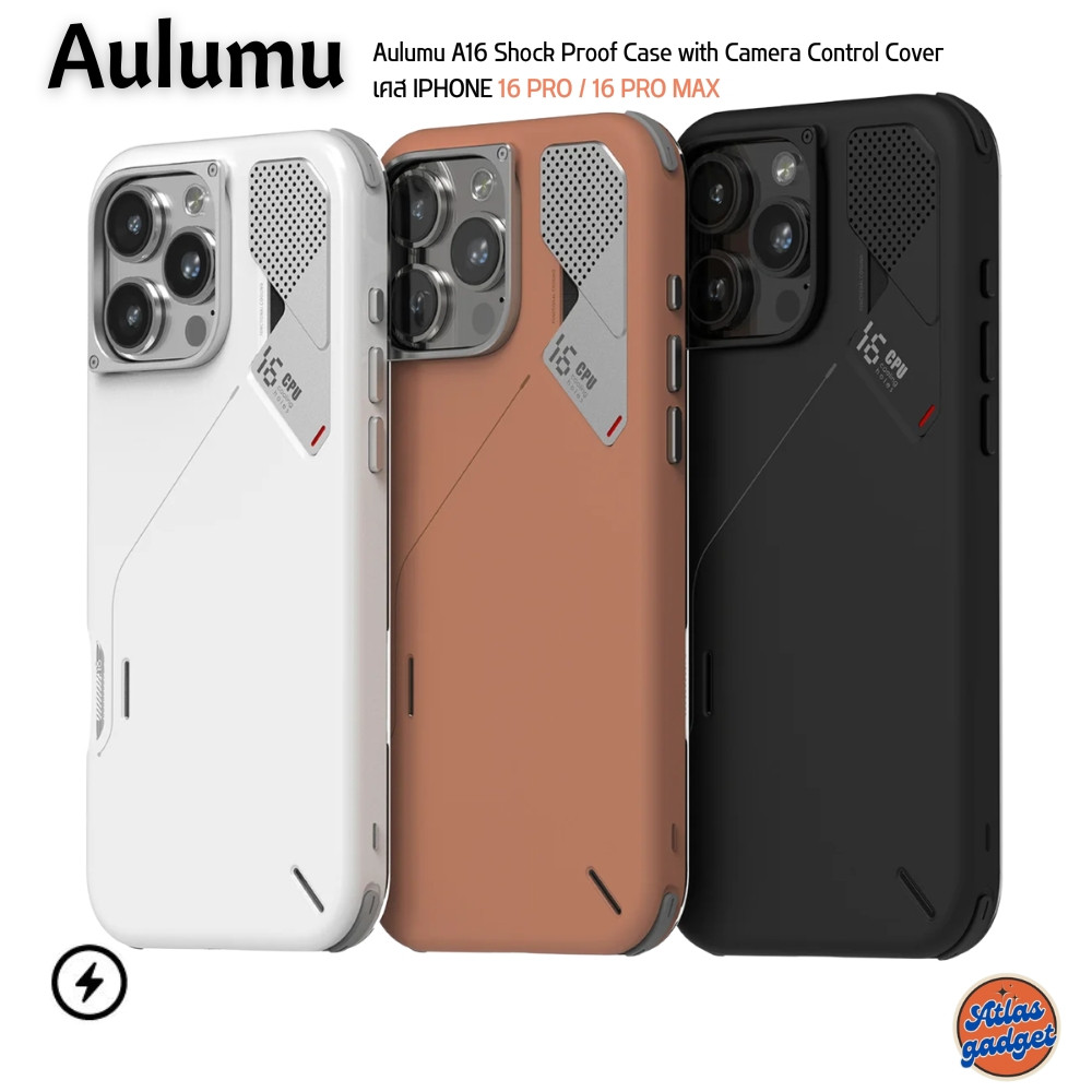 Aulumu A16 Shockproof Real Cooling Magnetic Camera Control Cover Case เคส iPhone 16 Pro / 16 Pro Max