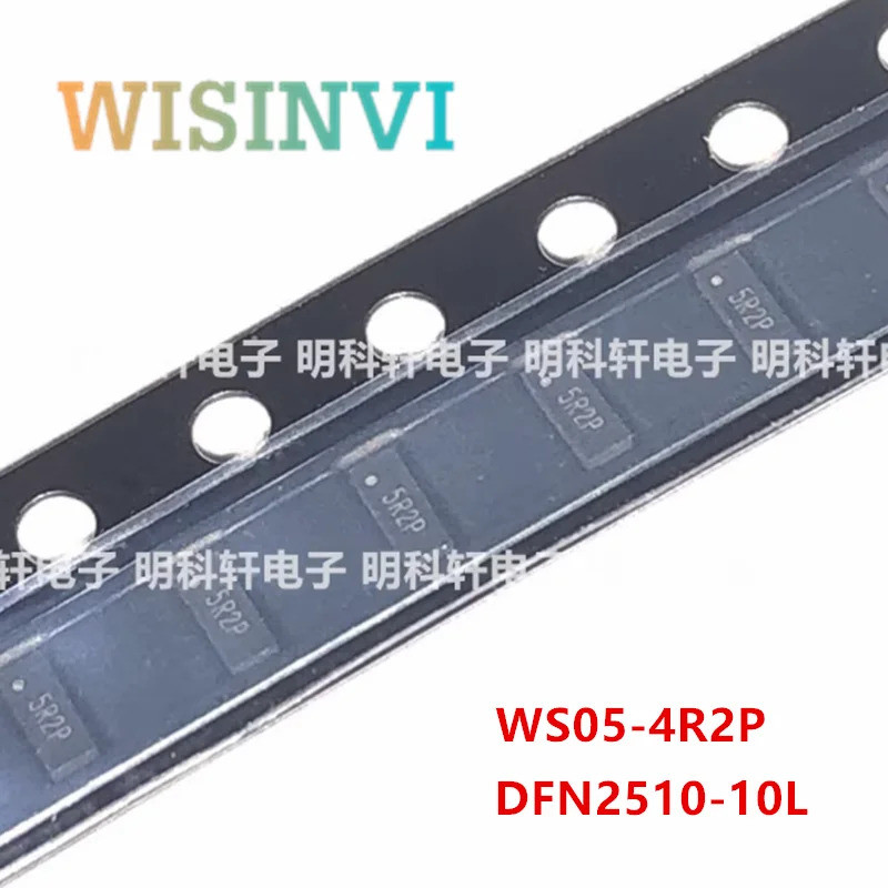 50PCS WS05-4R2P 5V 0.3P เครื่องหมาย 5R2P DFN2510-10L ULTRA LOW CAPACITANCE TVS DIODE ในสต็อก ic ชิป 