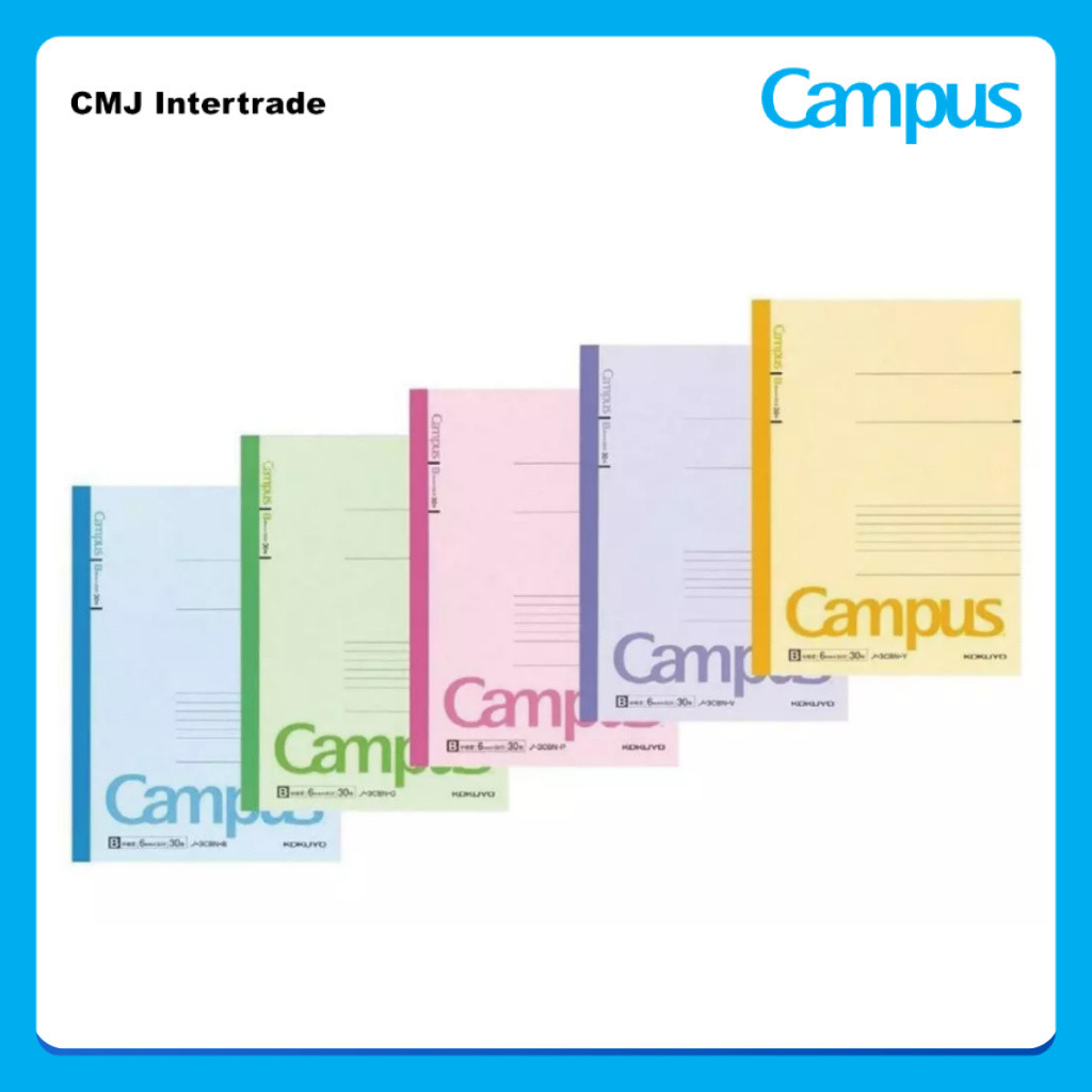 KOKUYO Campus สมุดบันทึก สมุดแคมปัสรุ่น 3CBN สมุดโน้ต สีสดใส ขนาด B5 ของแท้