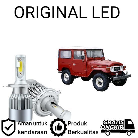 AM 2 ชิ้น H4 COB 36 วัตต์ LED ไฟหน้าสําหรับ Toyota Land Cruiser 40 วัตต์