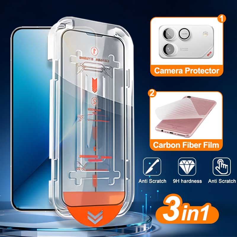 3 in 1 Honor Win RT Full Coverage ClearกระจกนิรภัยสําหรับHonor X9d X8d 400 200 สมาร์ทX9c X7c X9d X7d