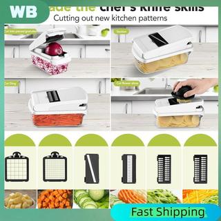 #WBPH#  15 In 1 Multi-Functional Food Chopper With Container Vegetable Cutter Kitchen Vegetable Slicer, Grater, And Chopper .
