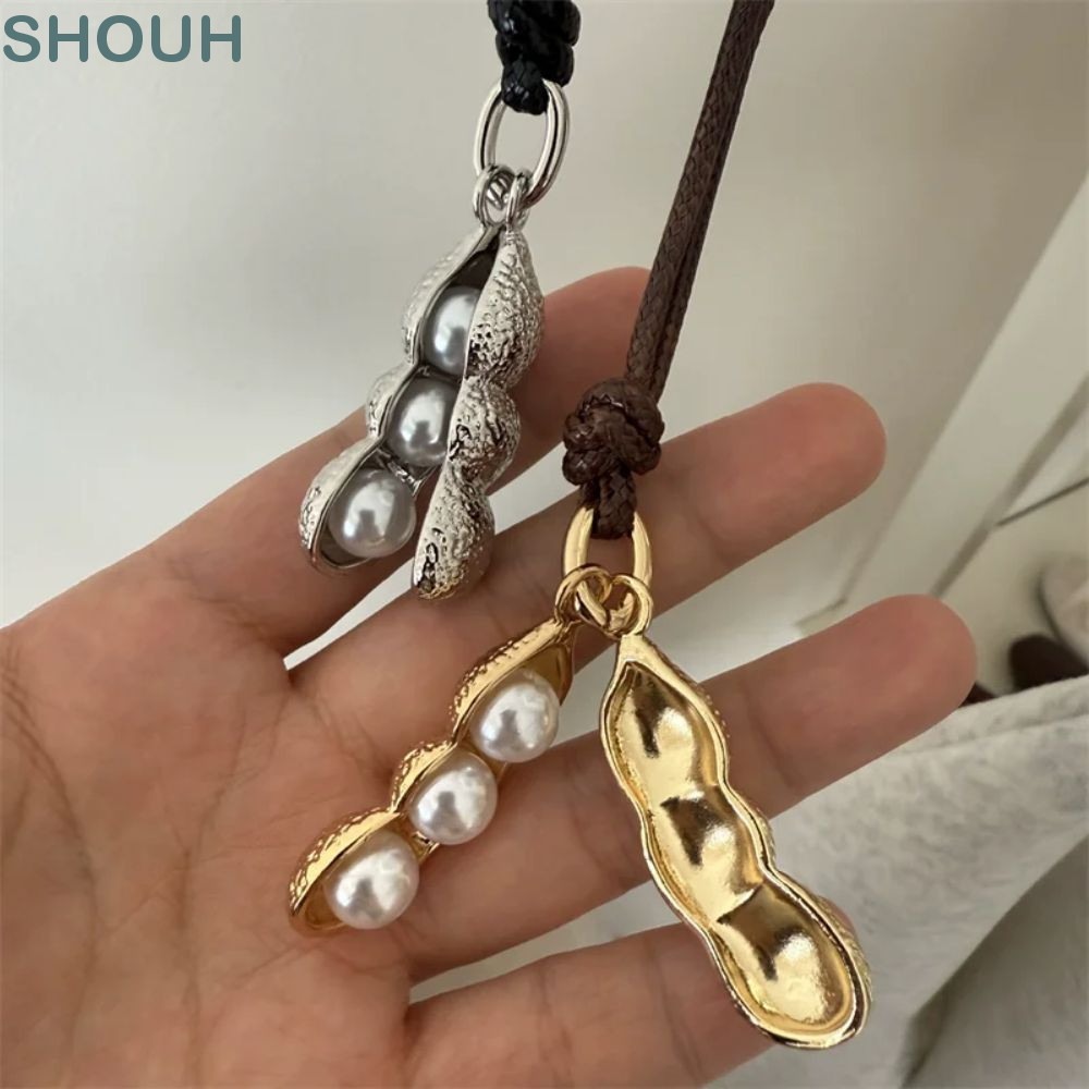 สร้อยคอ SHOUH Pea Pod สร้อยคอโลหะผสมโซ่ยาว ของขวัญเครื่องประดับโซ่เชือกประณีต