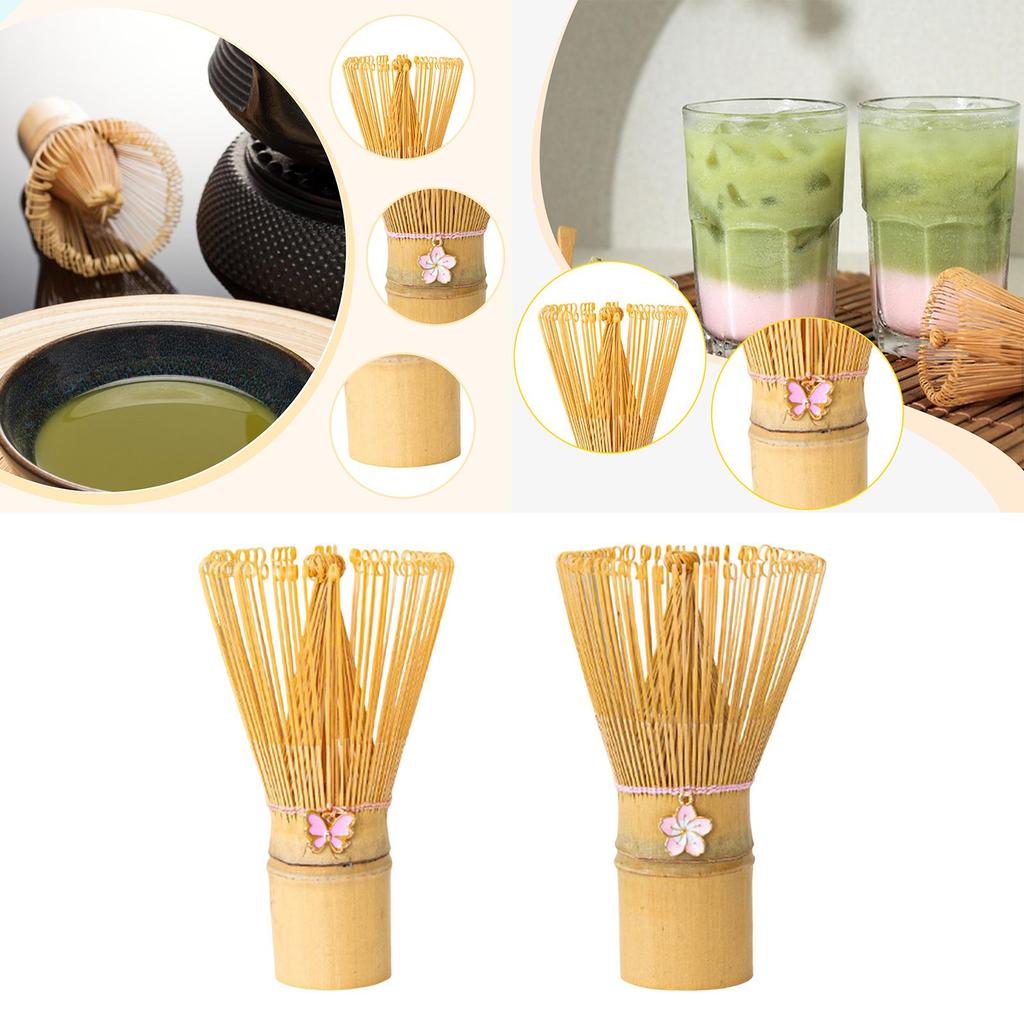 [mibum01eb] ไม้ไผ่ญี่ปุ่น Matcha Whisk Chasen 6x10.8 ซม.มัลติฟังก์ชั่นทําด้วยมือทนทานน้ําหนักเบาสีเห