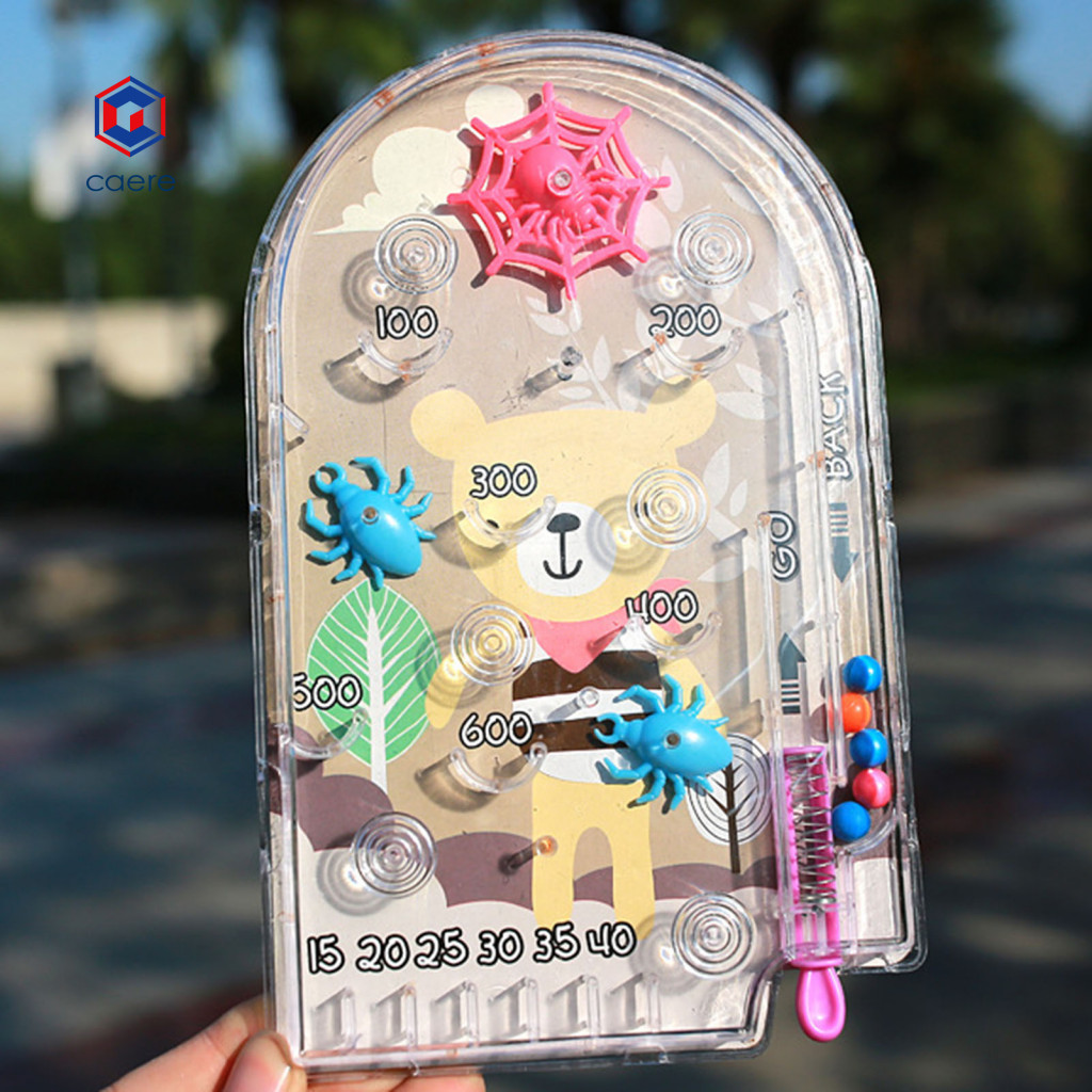 (Caere) Pinball Game Classic Interactive Toy แบบพกพารูปแบบน่ารักเกมกระดาน Pinball Machine สําหรับ Pa