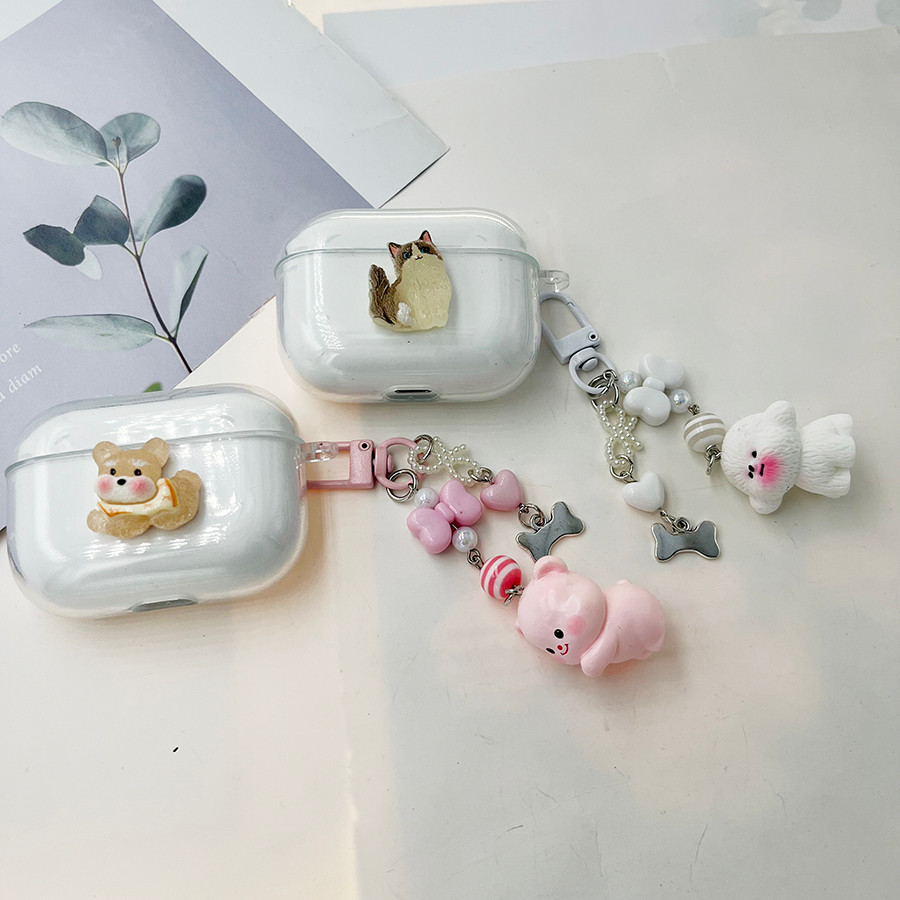 เคสสุนัขน่ารักสําหรับ QCY MeloBuds Pro / arc buds lite/AilyBuds Pro เคสซิลิโคนหูฟังสําหรับ QCY AilyB