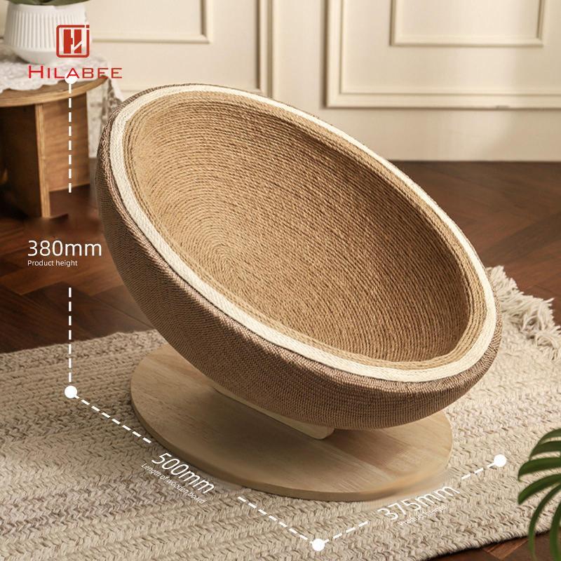 [hilabee] Cat Scratcher Board ของเล่นเตียงอเนกประสงค์ Creative ทนต่อการสึกหรอรอบสัตว์เลี้ยง Lounge