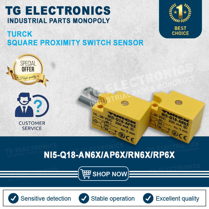 1PCS TURCK Ni5-Q18-AN6X Ni5-Q18-AP6X Ni5-Q18-RN6X Ni5-Q18-RP6X Square Proximity Switch Sensor