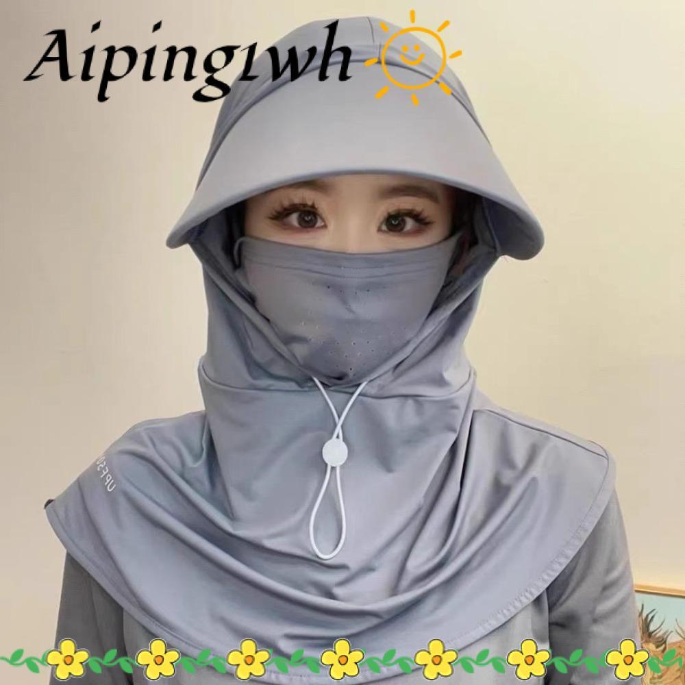 AIPING Visor Cap, Ice Silk Breathable Cap, with Shawl Fishing Cycling Cap Cycling