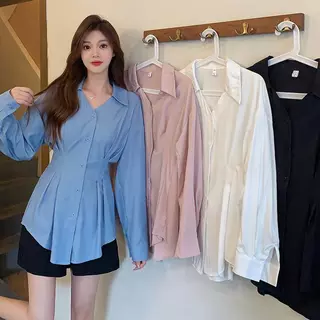 Red Berryเสื้อเชิ้ตแขนยาวเข้ารูปช่วงเอว มีปก ดีไซน์เรียบหรูและช่วยให้ดูผอมเพรียว99321