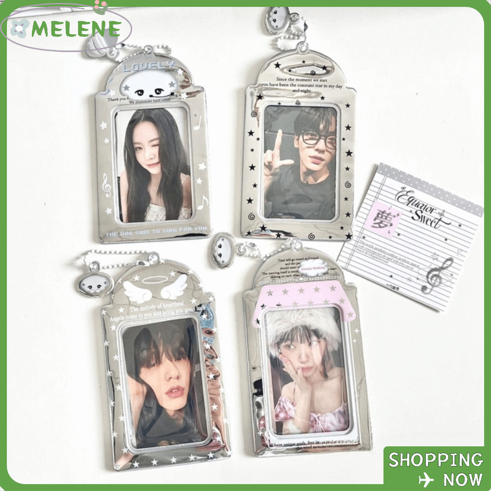 HOBBYIN กรอบรูปไอดอล,จี้แสดงรูปภาพ Kpop Photocard Holder,คุณภาพสูงเงิน 3 นิ้วผู้ถือบัตร PVC