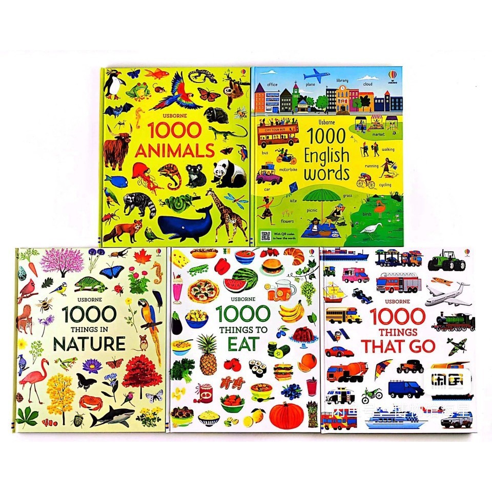 Volume Popular Science 5Things Words Usborne English Go หนังสือภาพ Early Education Children 1,000Tha