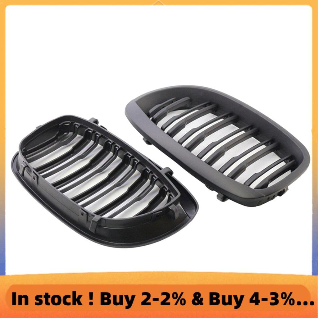 1 คู่กระจังหน้ารถกระจังหน้าไต 51137064317 ABS สีดําด้าน สําหรับ 3 Series E46 2 ประตู 03-06 การปรับเป