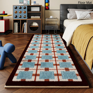 ย้อนยุค สูง-จบ ห้องนอนผ้าห่มข้างเตียงเลียนแบบแคชเมียร์โต๊ะเค…