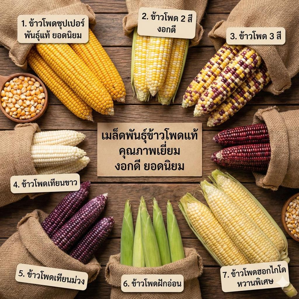 ชุดข้าวโพด เมล็ดพันธุ์ข้าวโพดทุกสายพันธุ์2-20 เมล็ด ปลูกง่าย โตเร็ว ผลผลิตสูง พันธุ์แท้ ผลผลิตเร็ว ราคาถูก [10แถม1]