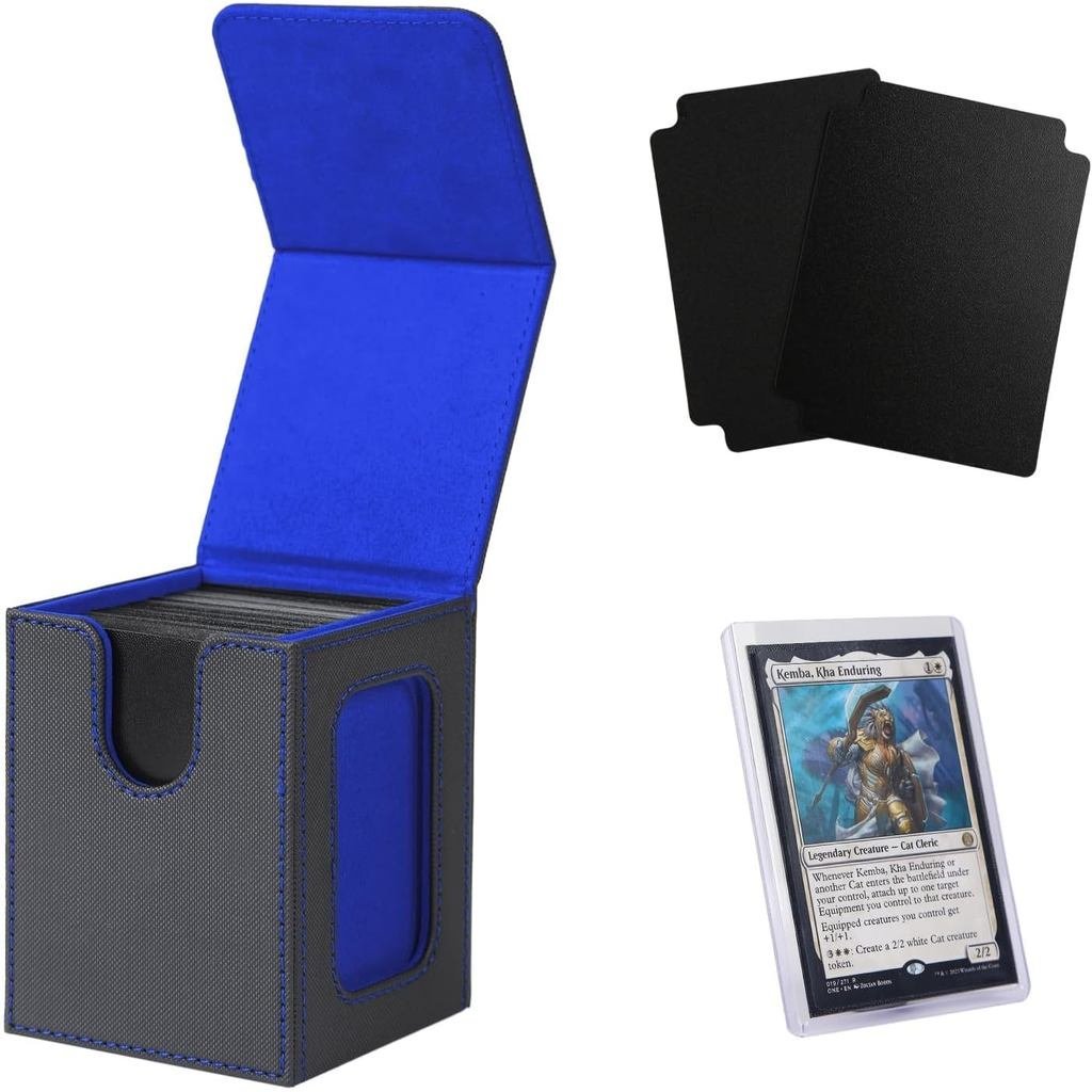 Venssu MTG Deck Box for Commander Display,Card Deck Box เหมาะกับ 100 Double Sleeved Cards,TCG 2 Divi