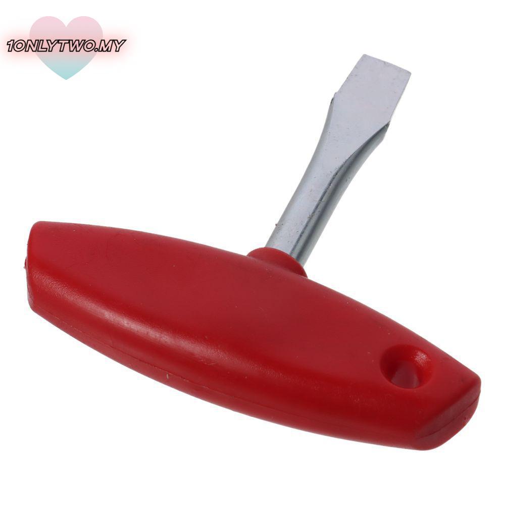 1ONLYTWO Slotted ไขควง, สีแดง 3.78 นิ้ว T Handle, T-bar Grip พลาสติก ABS เหล็กคาร์บอน T Bar Workshop