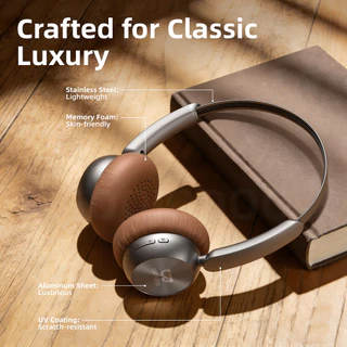 GOOJODOQ Headphones Wireless Bluetooth 5.3 Connection Intuitive Control and Voice Assistant น้ําหนักประมาณ 92g