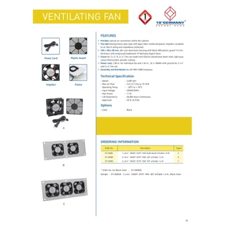 G7-05001 LINK 19" GERMANY FAN Heavy Duty 1 x 4" พัดลมระบายอากาศตู้แร็ค รับประกัน 1 ปี