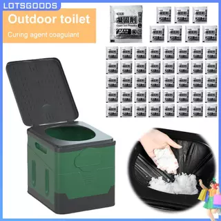 ชิ้นแบบพก 48 พาห้องน้ําผงเป็นมิตรกับสิ่งแวดล้อมของเหลวขยะ Camping เดินป่า Rapid Liquid Waste Gelling Powder [lotsgoods.th]