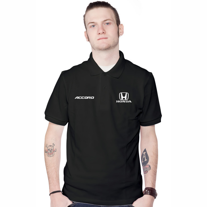 NEW! Honda Accord Logo DB Car Polo Shirt Unisex Collar T-Shirt