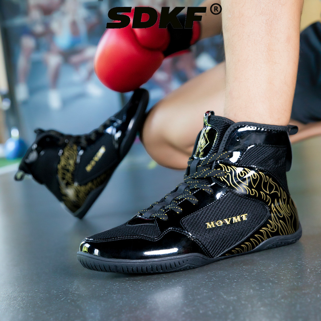 รองเท้าบ็อกเซอร์ส้นสูงสำหรับมวยและฟิตเนส |/sdkf men high top boxing shoes
