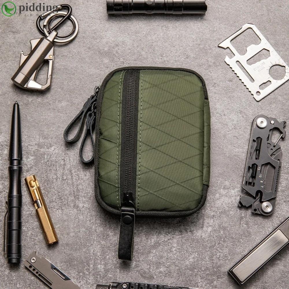 PIDDING กระเป๋าใส่เหรียญ, XPAC Waterproof Wallet, Portable Multi Pockets Durable EDC Wallet