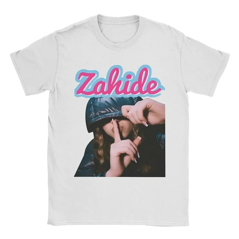 แขนสั้นพิมพ์ลายวงดนตรีย้อนยุค Y2k Zahide แขนสั้นผู้ชายและผู้หญิง ผ้าฝ้ายบริสุทธิ์ ฤดูใบไม้ร่วง ชั้นฐ