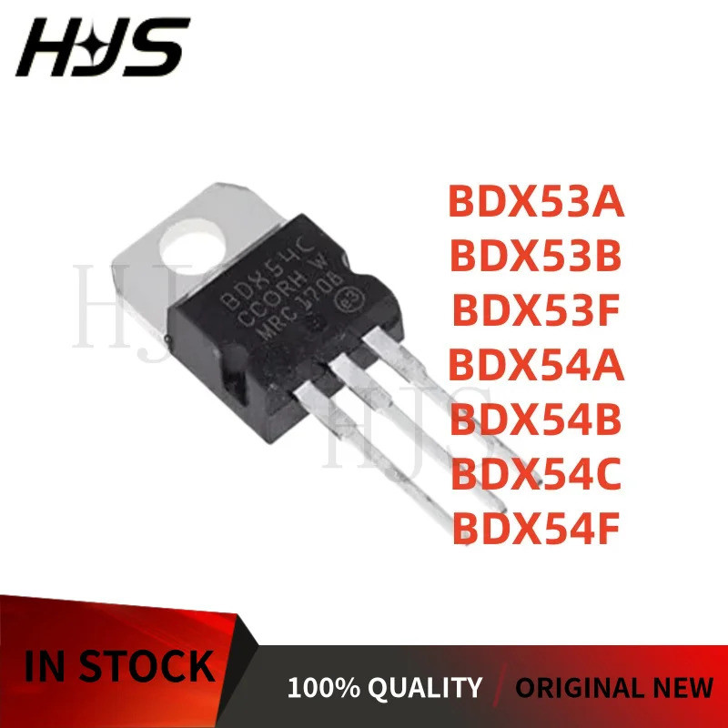 5PCS BDX54F BDX53B BDX53F BDX54B BDX54A BDX54C BDX53A TO-220 Darlington ทรานซิสเตอร์