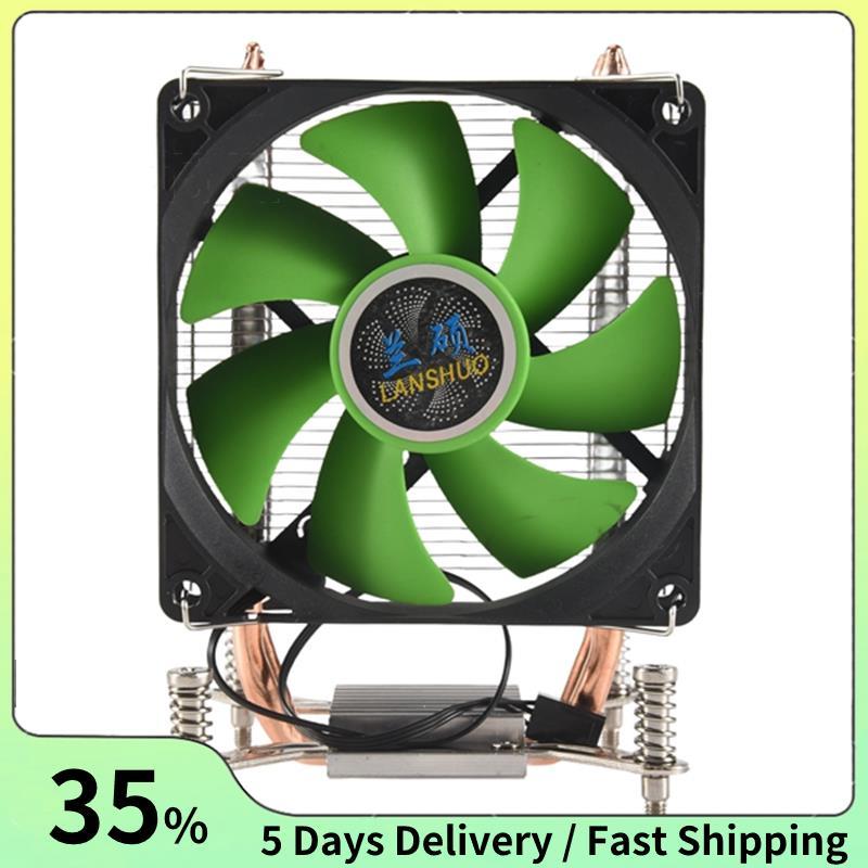 CPU Cooler 2 ท่อความร้อนพัดลมระบายความร้อนที่เงียบสงบเป็นพิเศษหม้อน้ํา CPU สําหรับ LGA 2011 X79 X99 