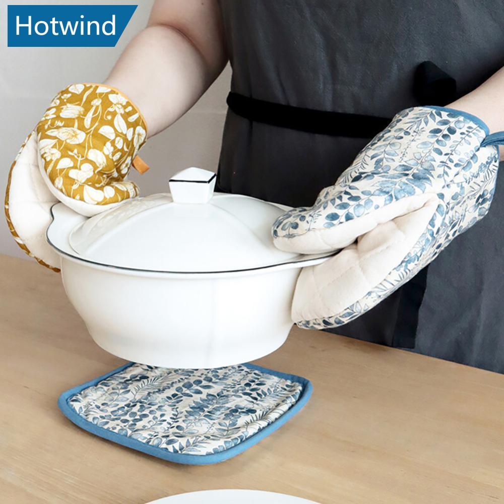 HW เตาอบห้องครัวถุงมือสูงทนความร้อนสั้นเตาอบ Mitts ทําอาหารเบเกอรี่เตาอบ Mitts ห้องครัวไมโครเวฟและเต