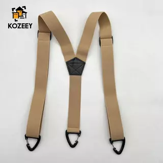 [KOZEEY] สายเอี๊ยมทำงานสำหรับผู้ชาย ขนาด 1.50 นิ้ว มีความยืดหยุ่นและทนทาน มาพร้อมตัวล็อกใต้เสื้อ