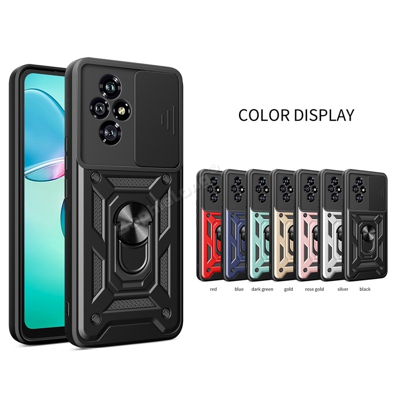 Mecha สไตล์สําหรับ Honor 200 ELI-AN00 ELI-NX9 Hard Push ดึงหน้าต่างขาตั้งแม่เหล็กปกหลังพร้อมตัวป้องก