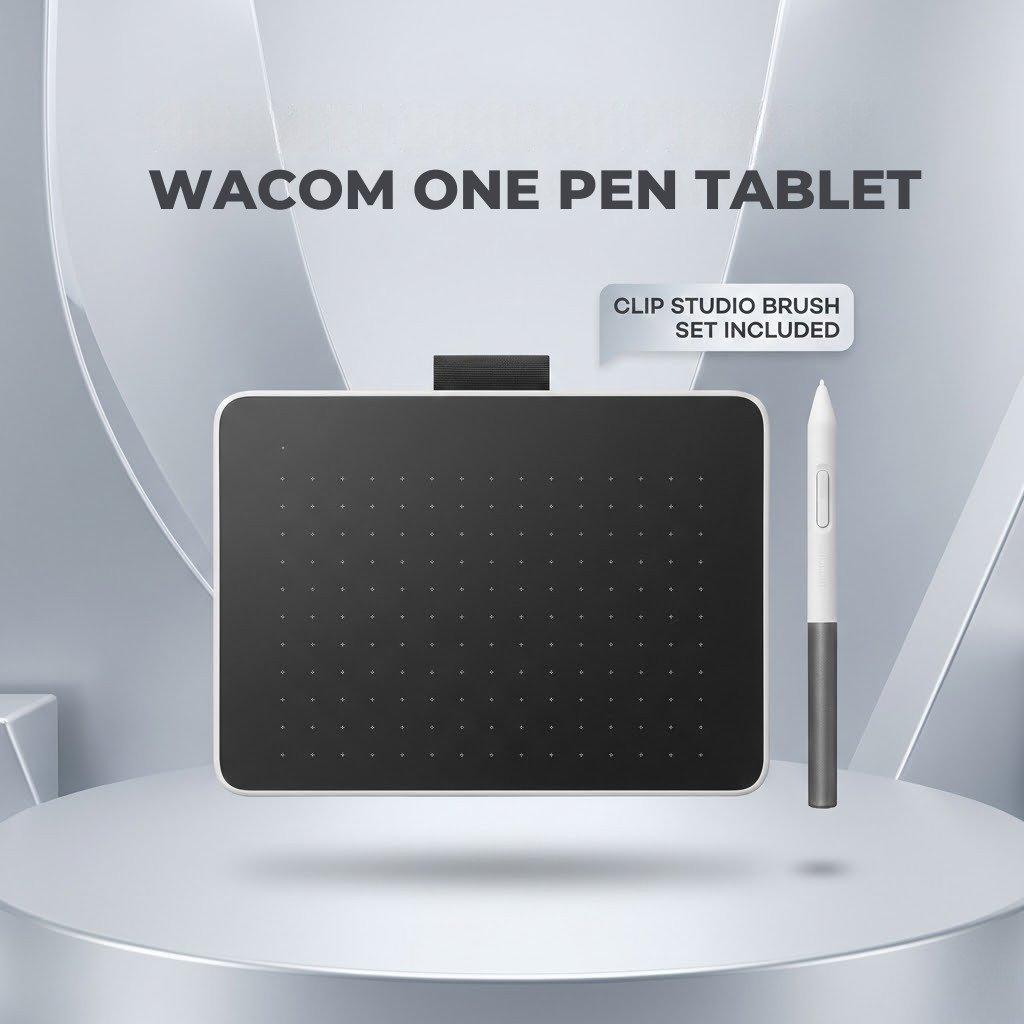 Wacom One Pen Tablet —  Exclusive Bundle with CLIP STUDIO Brush Set, Small / Medium Size Options