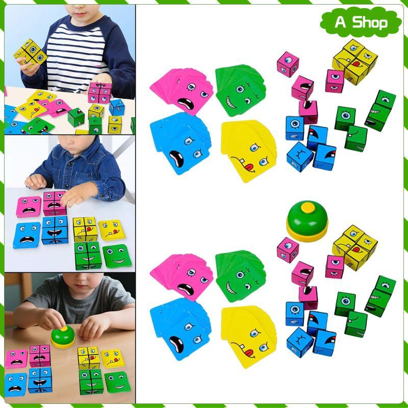 [Wishshopeeljj] Face Changing Cube การศึกษา Expression Matching Blocks ของเล่นพลาสติก Baby Cube สําห